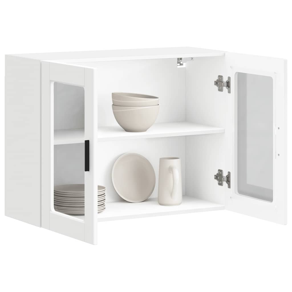Küchen-Hängeschrank mit Glastür Porto Weiß