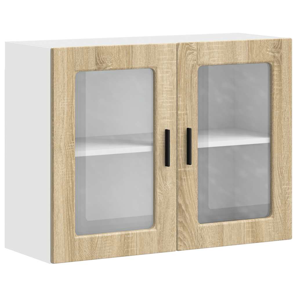 Küchen-Hängeschrank mit Glastür Porto Sonoma-Eiche