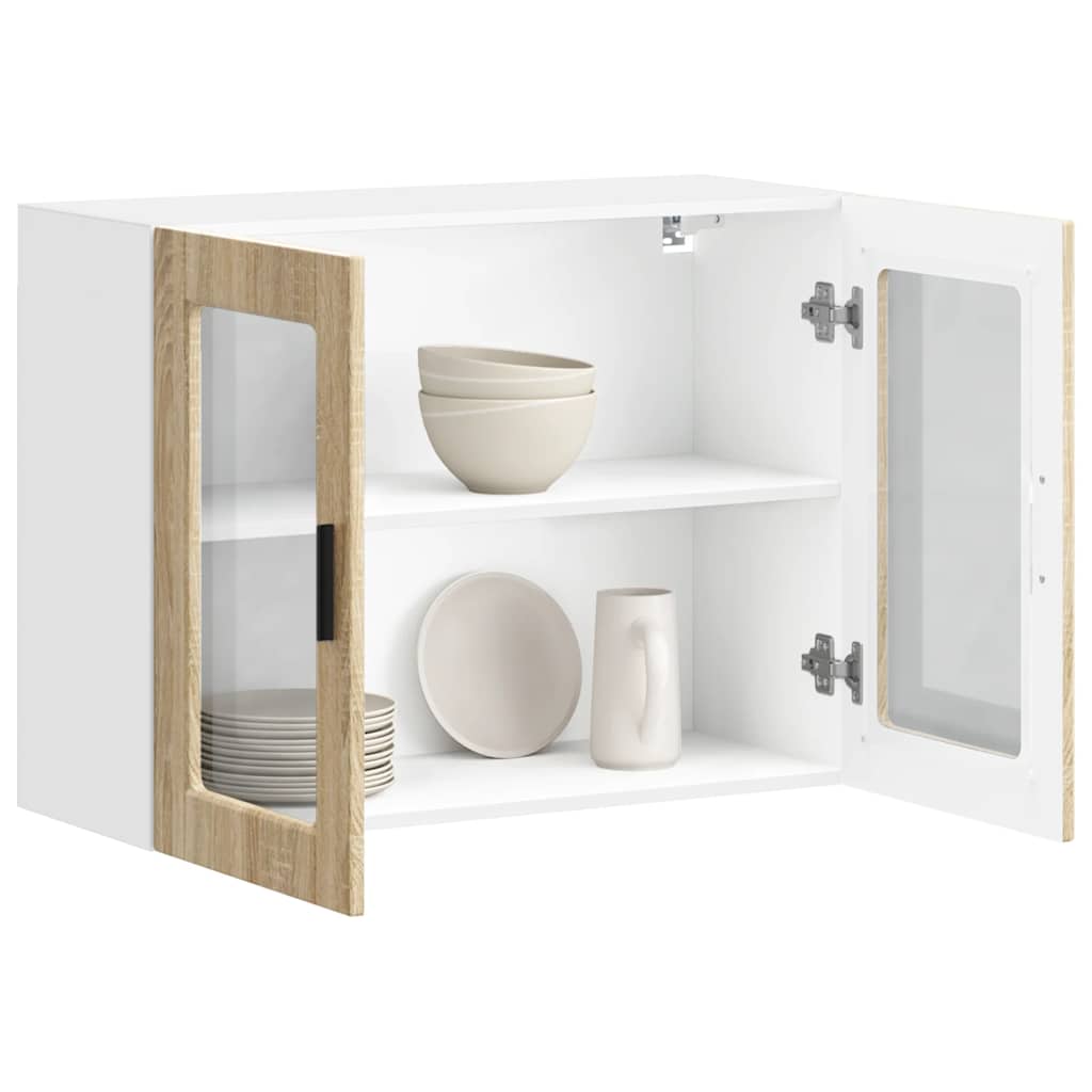 Küchen-Hängeschrank mit Glastür Porto Sonoma-Eiche