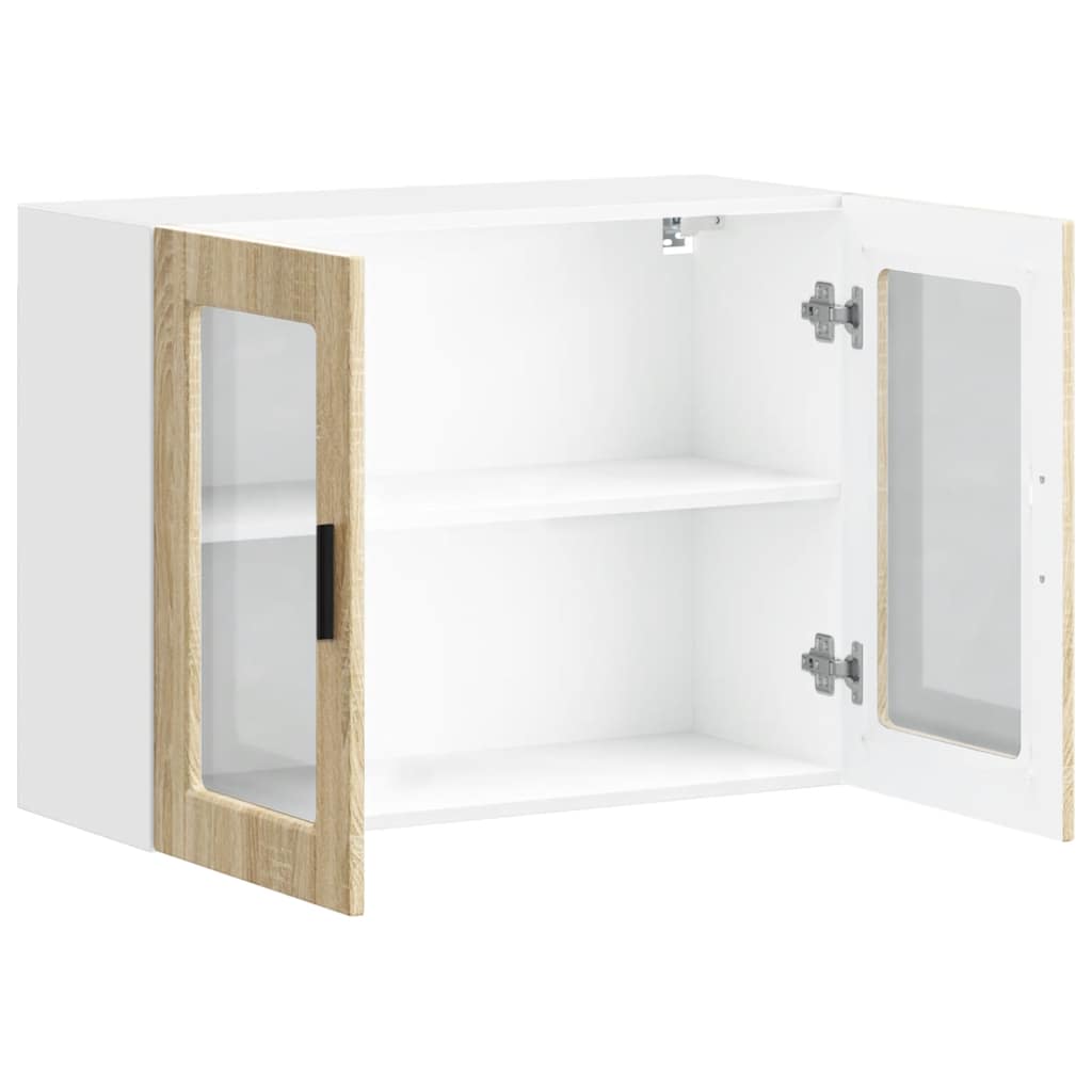 Küchen-Hängeschrank mit Glastür Porto Sonoma-Eiche