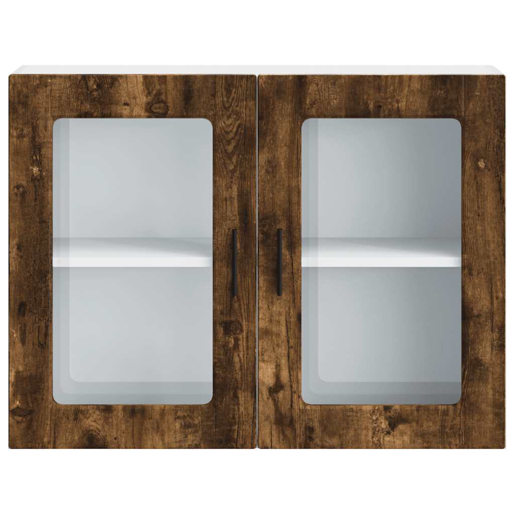 Küchen-Hängeschrank mit Glastür Porto Räuchereiche