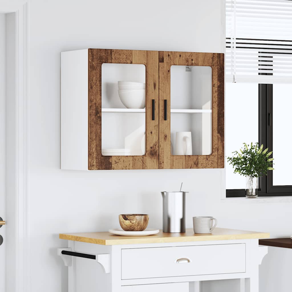 Küchen-Hängeschrank mit Glastür Porto Altholz-Optik