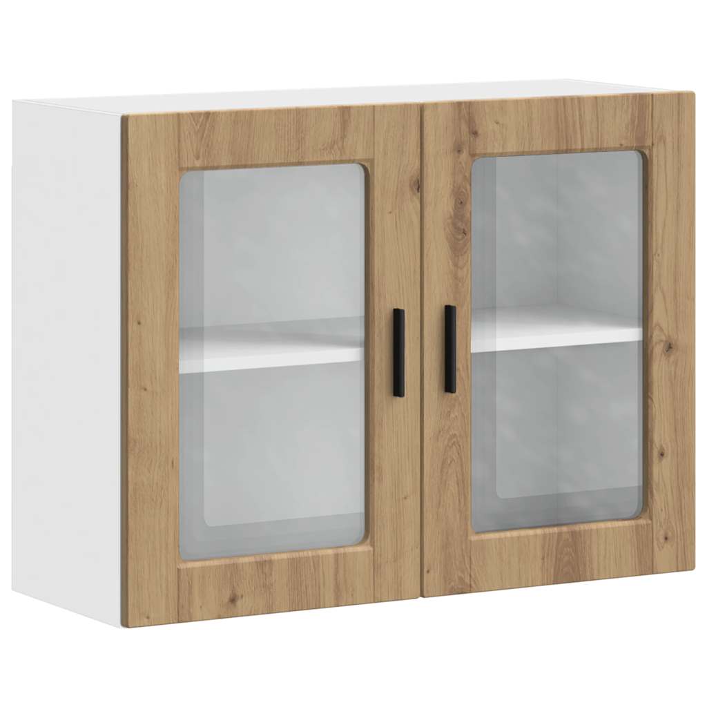 Küchen-Hängeschrank mit Glastür Porto Artisan-Eiche