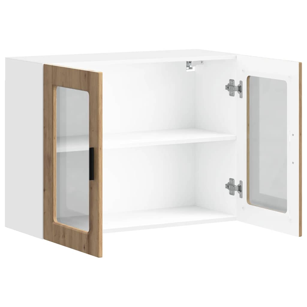 Küchen-Hängeschrank mit Glastür Porto Artisan-Eiche