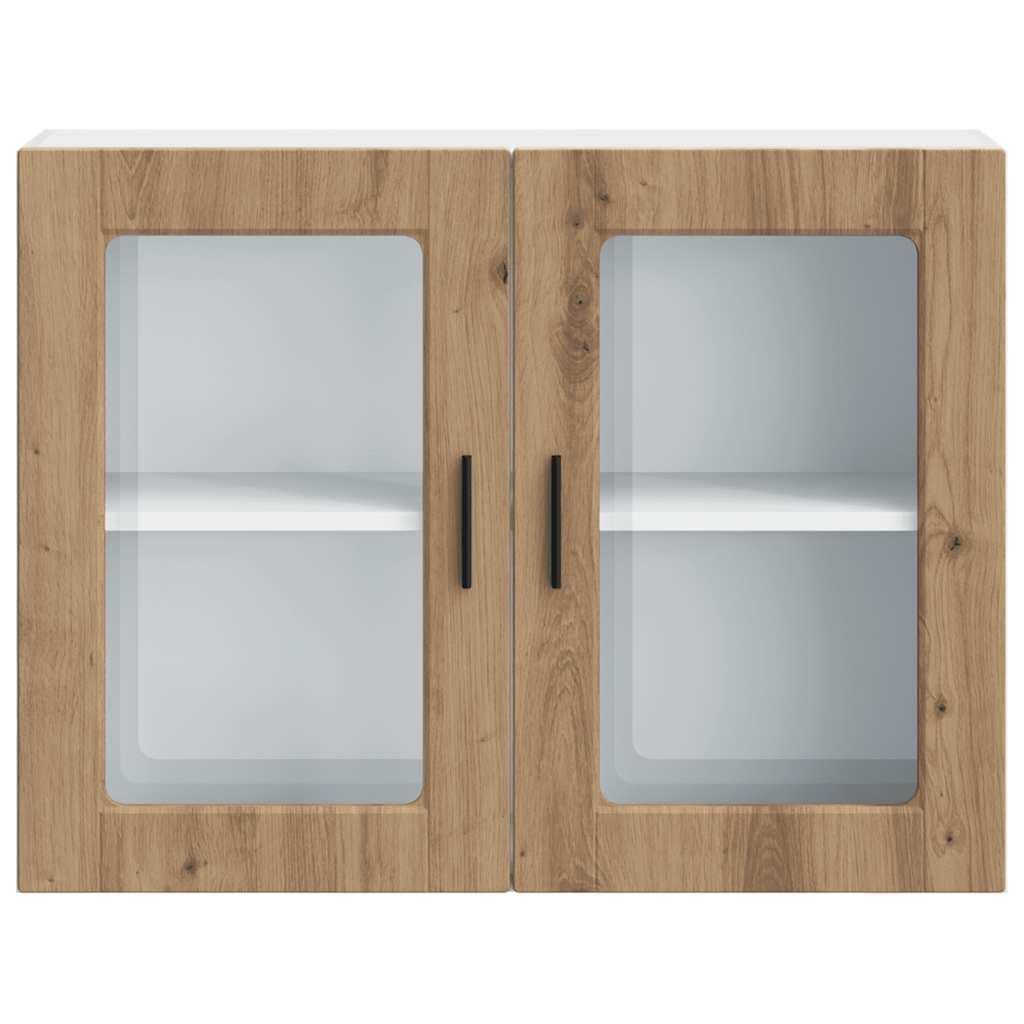 Küchen-Hängeschrank mit Glastür Porto Artisan-Eiche