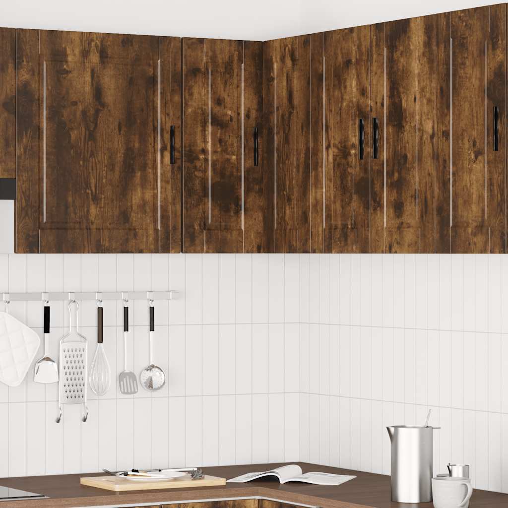 Küchen-Eckhängeschrank Porto Räuchereiche Holzwerkstoff