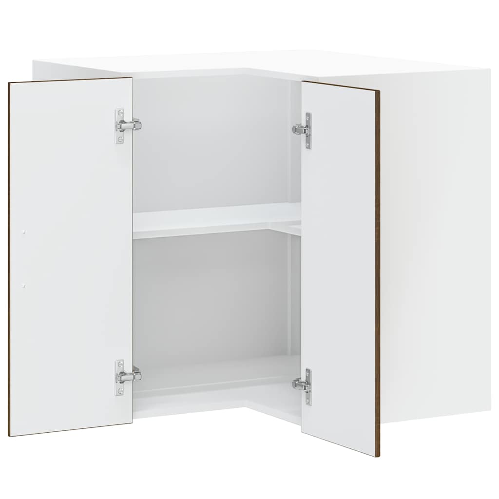 Küchen-Eckhängeschrank Porto Braun Eichen-Optik Holzwerkstoff