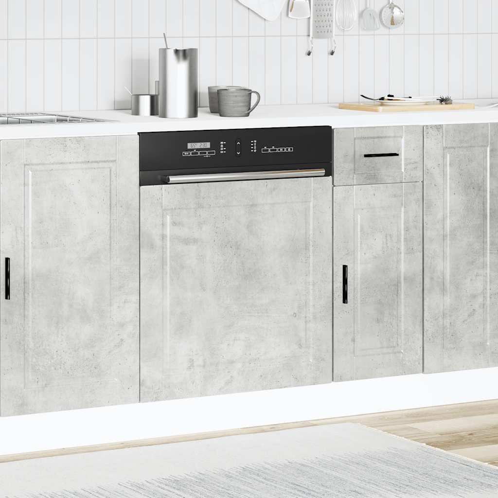 Geschirrspülerblende Porto Betongrau 60x1,5x57 cm Holzwerkstoff