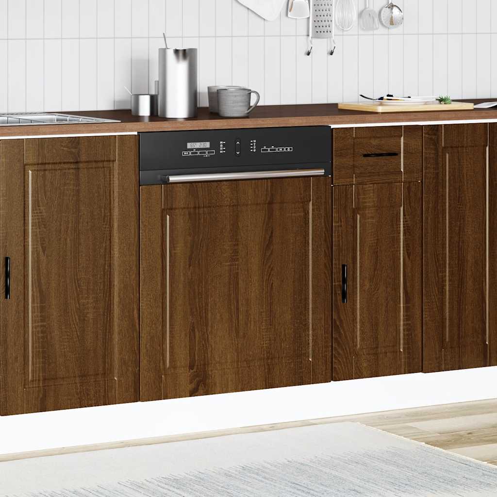 Geschirrspülerblende Porto Braun Eichen-Optik 60x1,5x57 cm
