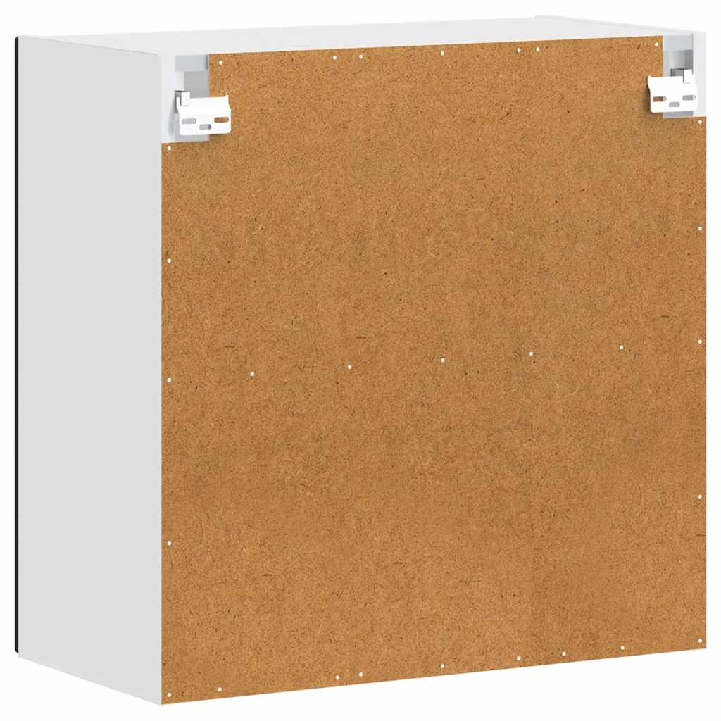 Küchen-Hängeschrank mit Glastür Porto Schwarz