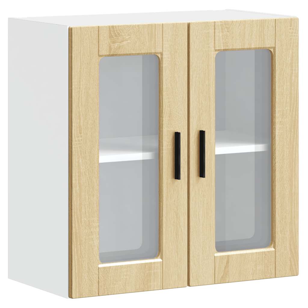 Küchen-Hängeschrank mit Glastür Porto Sonoma-Eiche