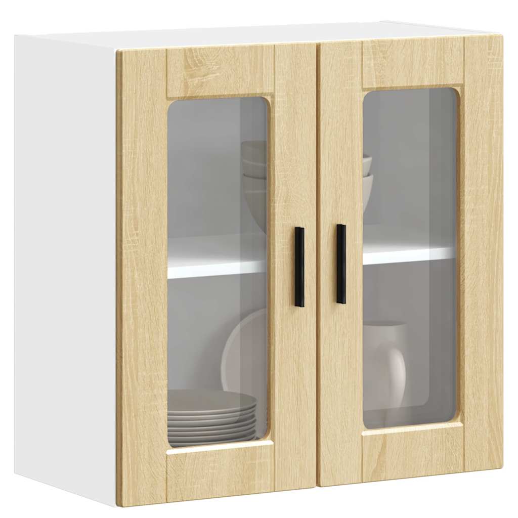 Küchen-Hängeschrank mit Glastür Porto Sonoma-Eiche