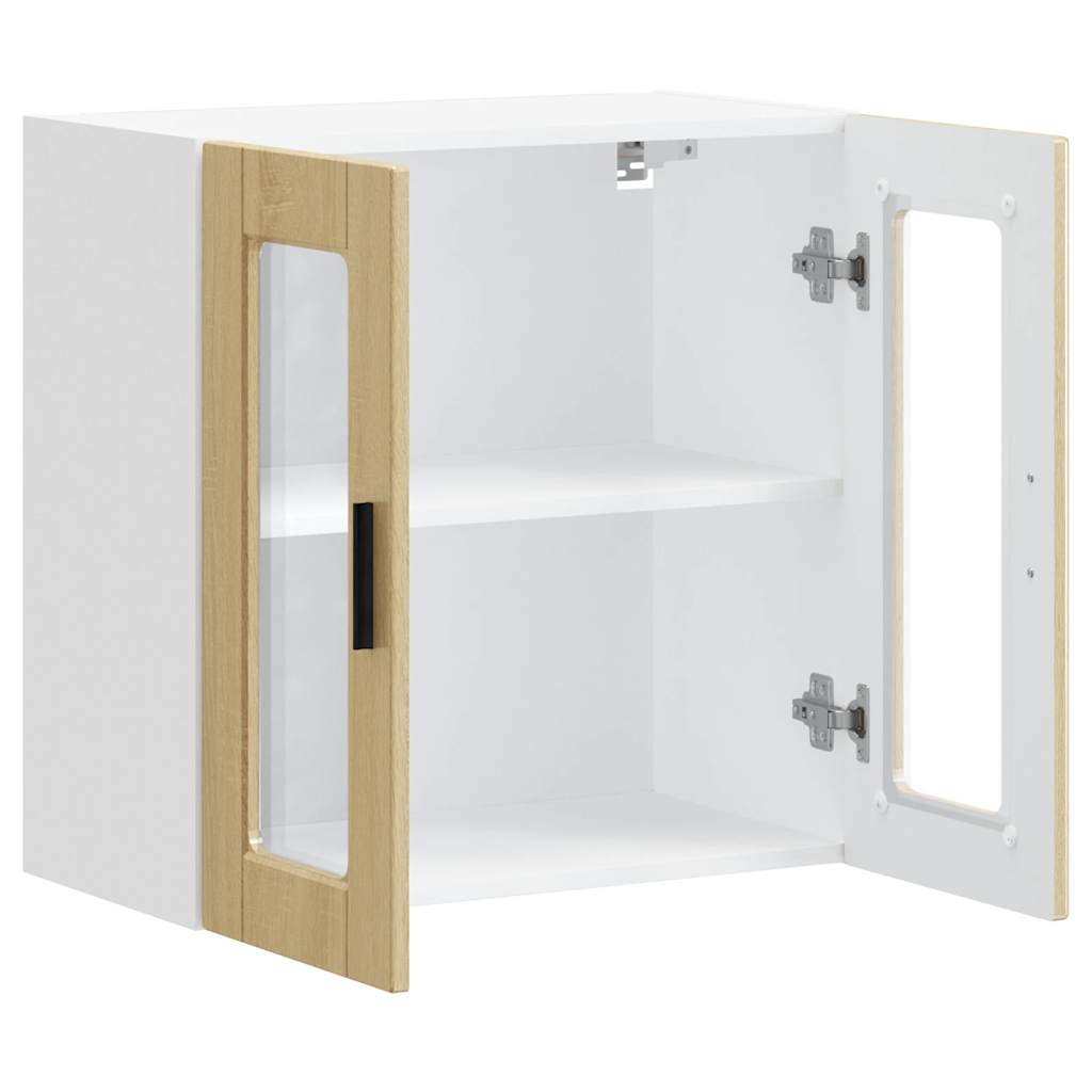 Küchen-Hängeschrank mit Glastür Porto Sonoma-Eiche