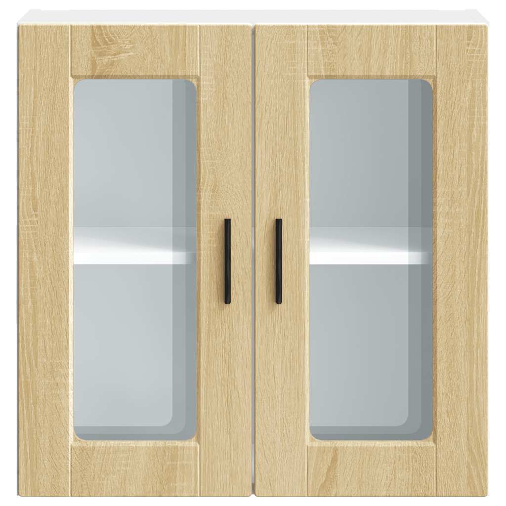 Küchen-Hängeschrank mit Glastür Porto Sonoma-Eiche