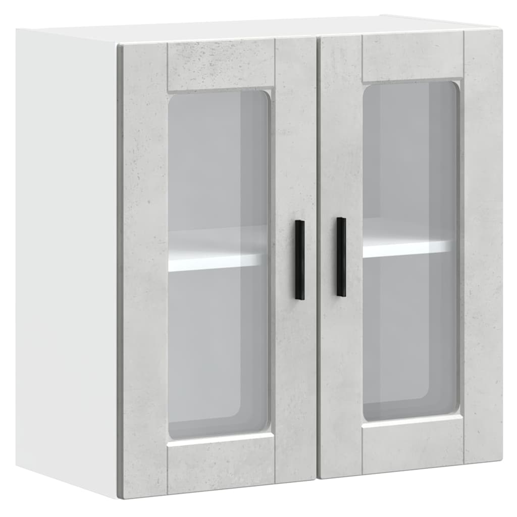 Küchen-Hängeschrank mit Glastür Porto Betongrau