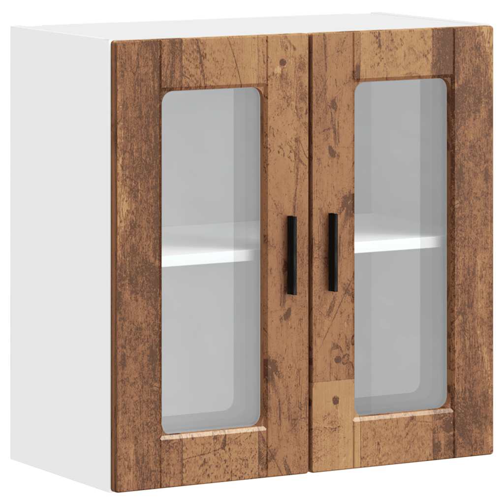 Küchen-Hängeschrank mit Glastür Porto Altholz-Optik