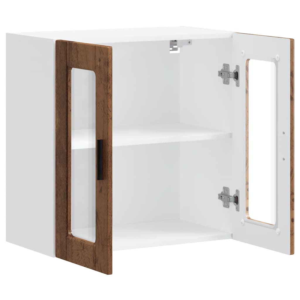 Küchen-Hängeschrank mit Glastür Porto Altholz-Optik
