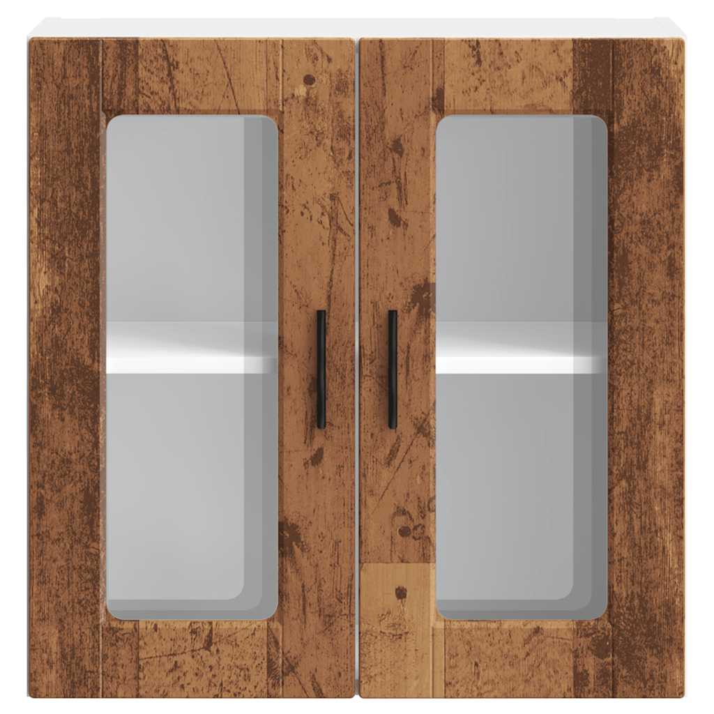 Küchen-Hängeschrank mit Glastür Porto Altholz-Optik