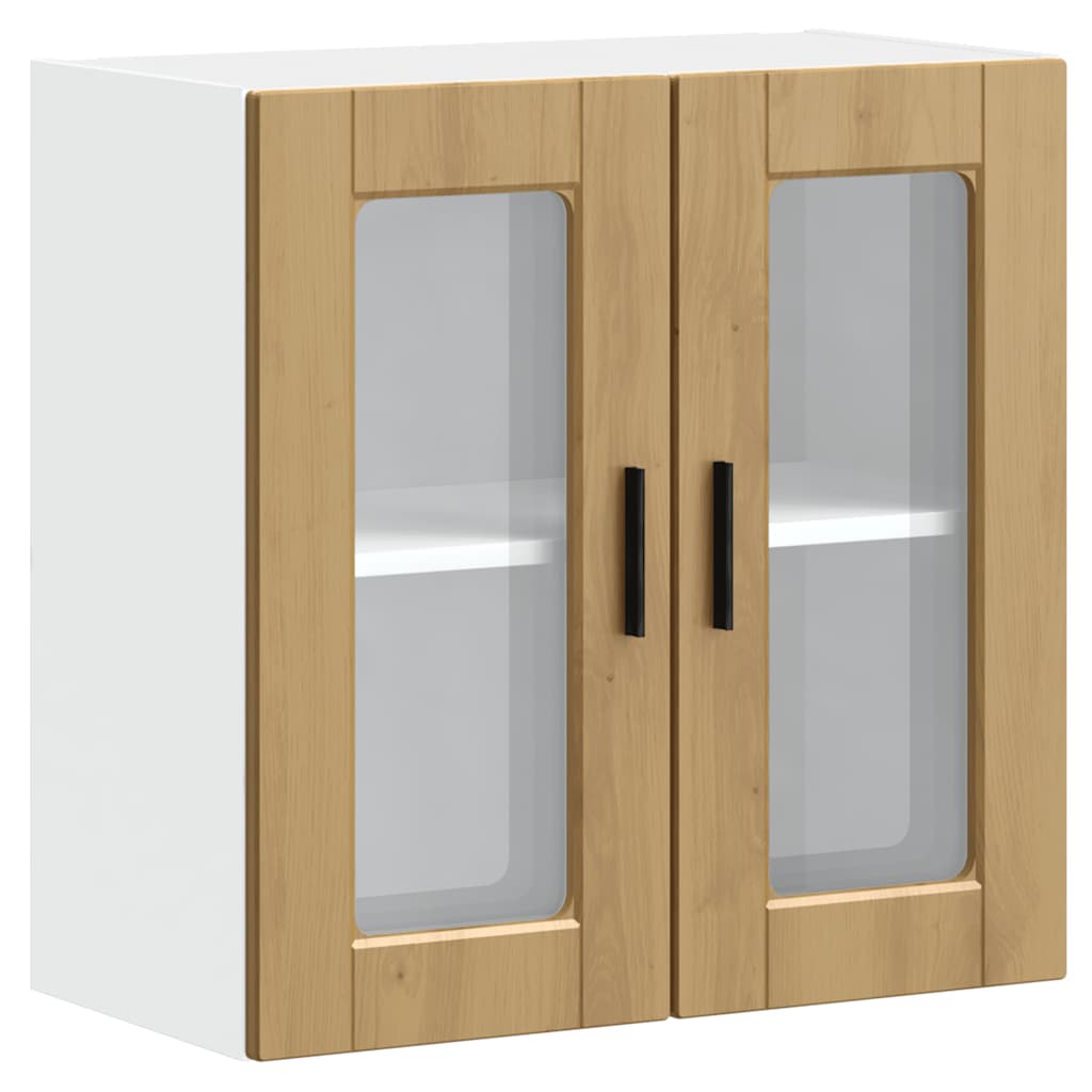 Küchen-Hängeschrank mit Glastür Porto Artisan-Eiche
