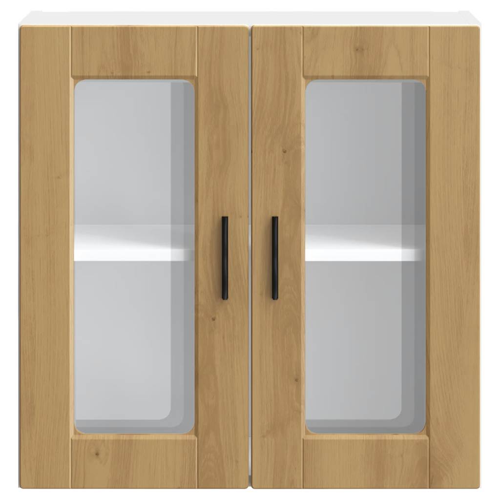 Küchen-Hängeschrank mit Glastür Porto Artisan-Eiche