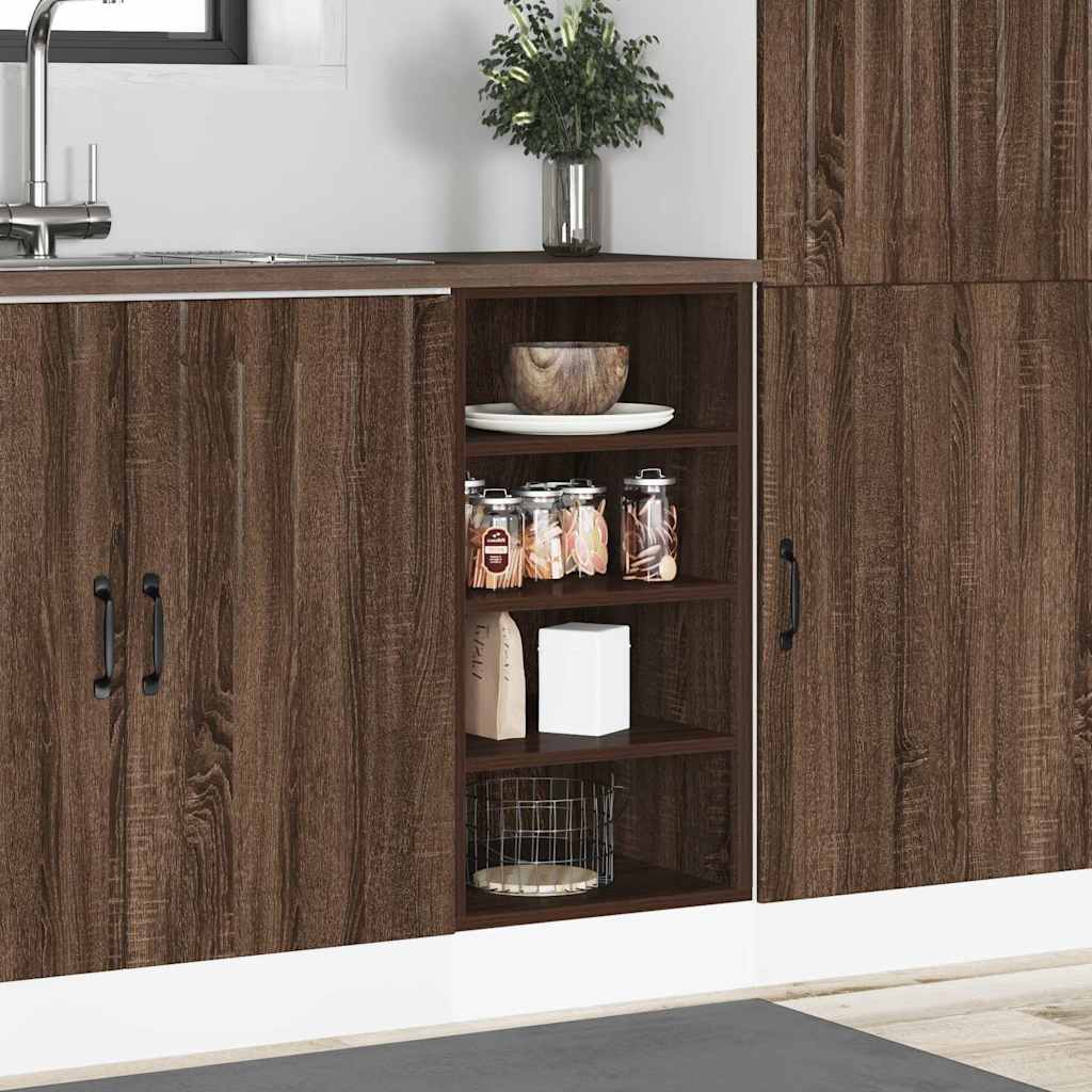 Unterschrank Riga Braun Eichen-Optik 40x44,5x81,5 cm Holzwerkstoff