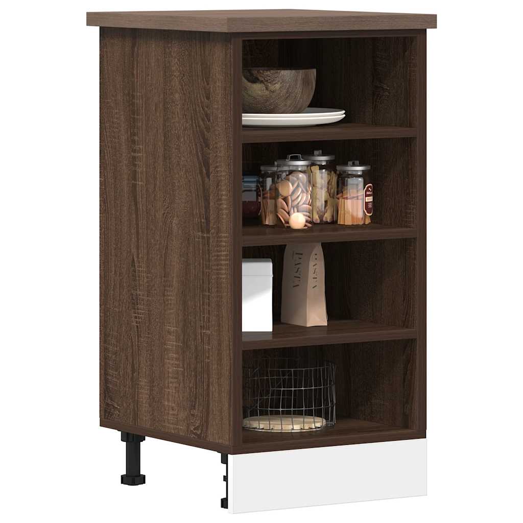 Unterschrank Riga Braun Eichen-Optik 40x44,5x81,5 cm Holzwerkstoff