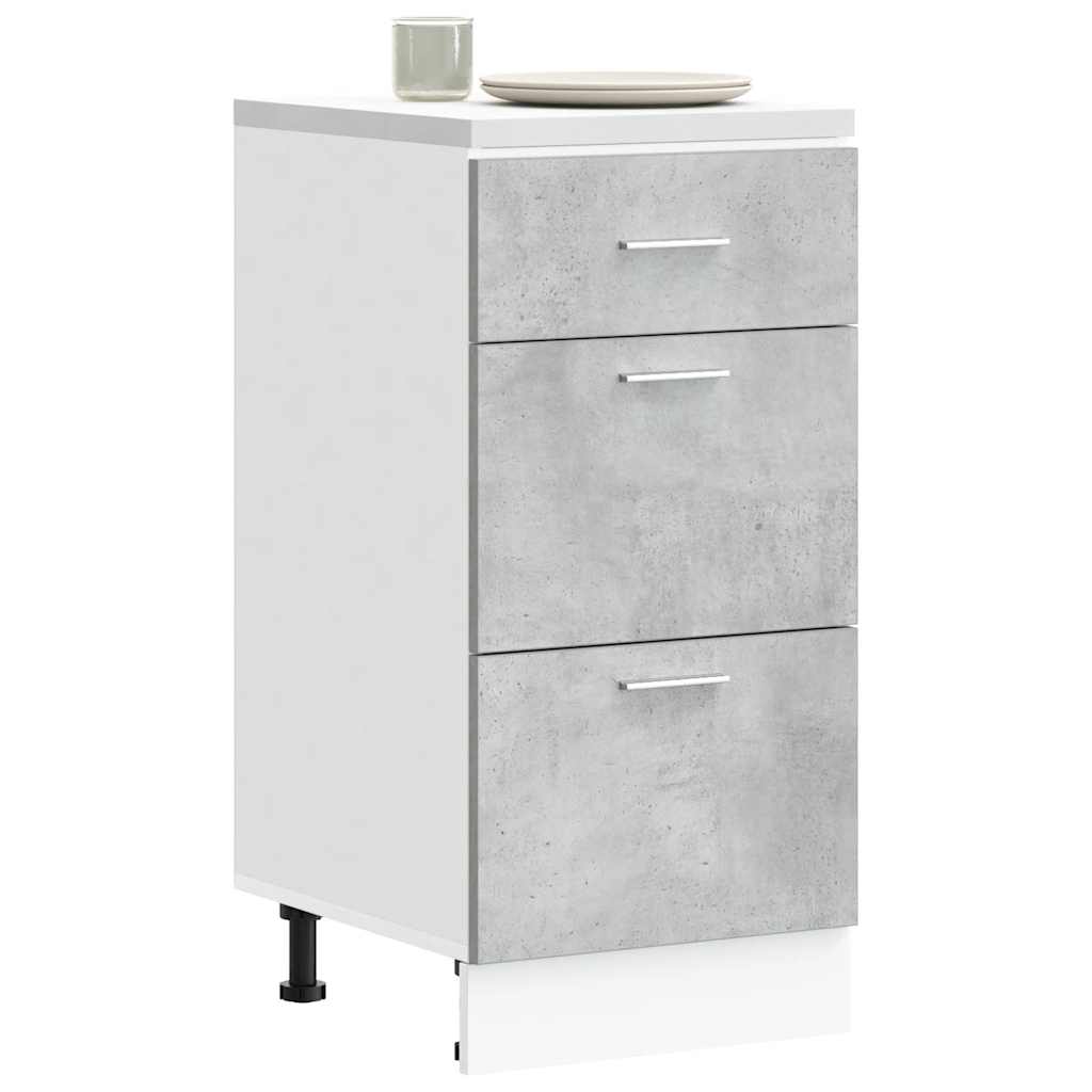 Unterschrank Lyon Betongrau 40x46x81,5 cm Holzwerkstoff
