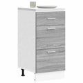 Unterschrank Lyon Grau Sonoma 40x46x81,5 cm Holzwerkstoff