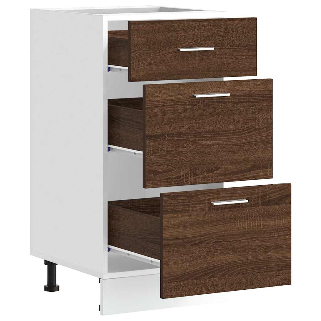 Unterschrank Lyon Braun Eichen-Optik 40x46x81,5 cm Holzwerkstoff