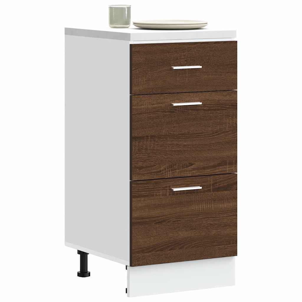 Unterschrank Lyon Braun Eichen-Optik 40x46x81,5 cm Holzwerkstoff