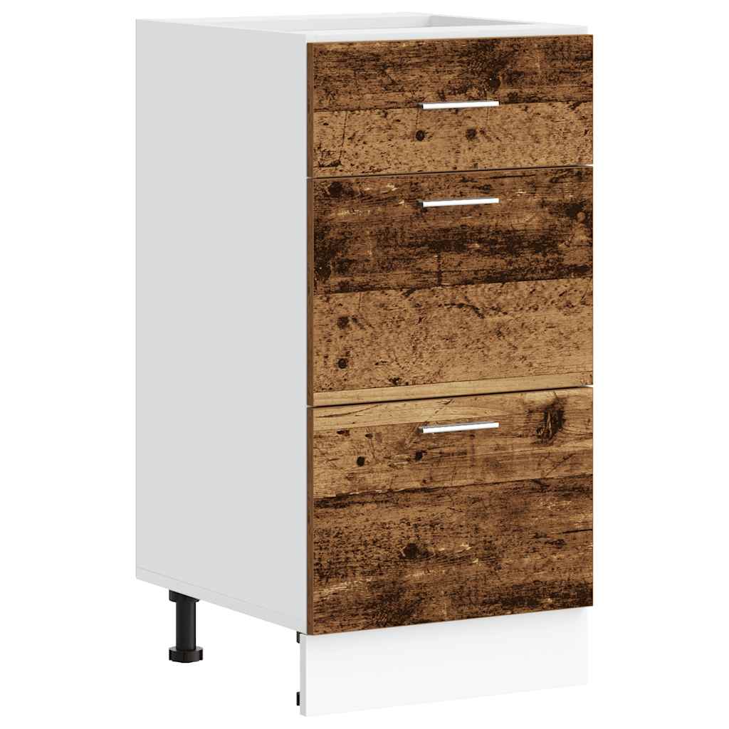 Unterschrank Lyon Altholz-Optik 40x46x81,5 cm Holzwerkstoff