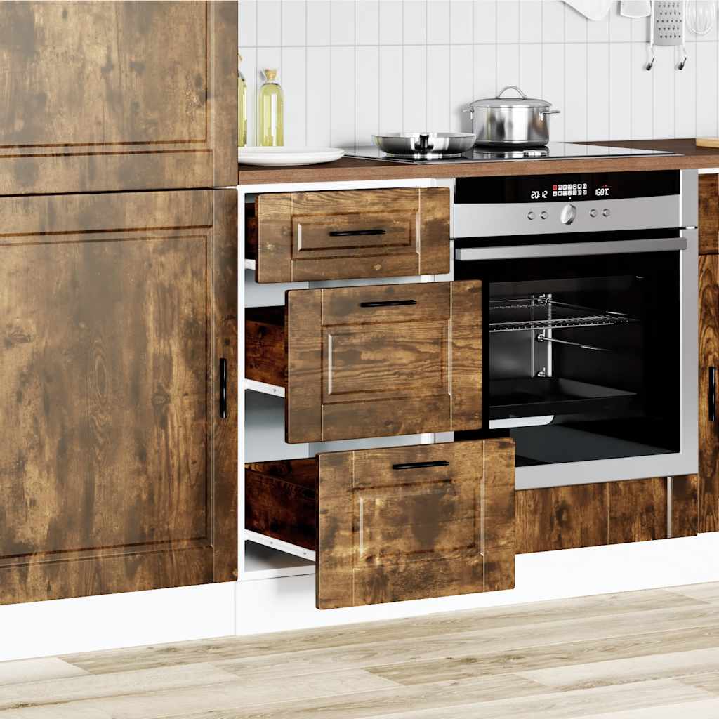 Küchenunterschrank Porto Räuchereiche Holzwerkstoff