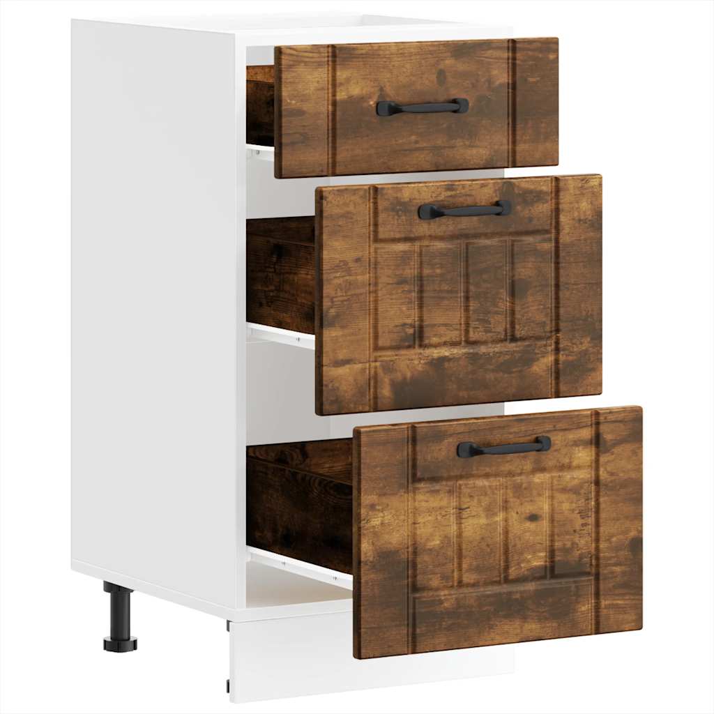 Küchen-Unterschrank Lucca Räuchereiche Holzwerkstoff