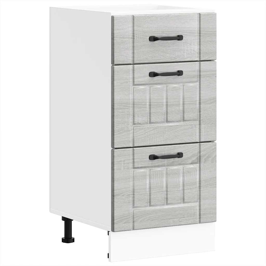 Küchen-Unterschrank Lucca Grau Sonoma Holzwerkstoff