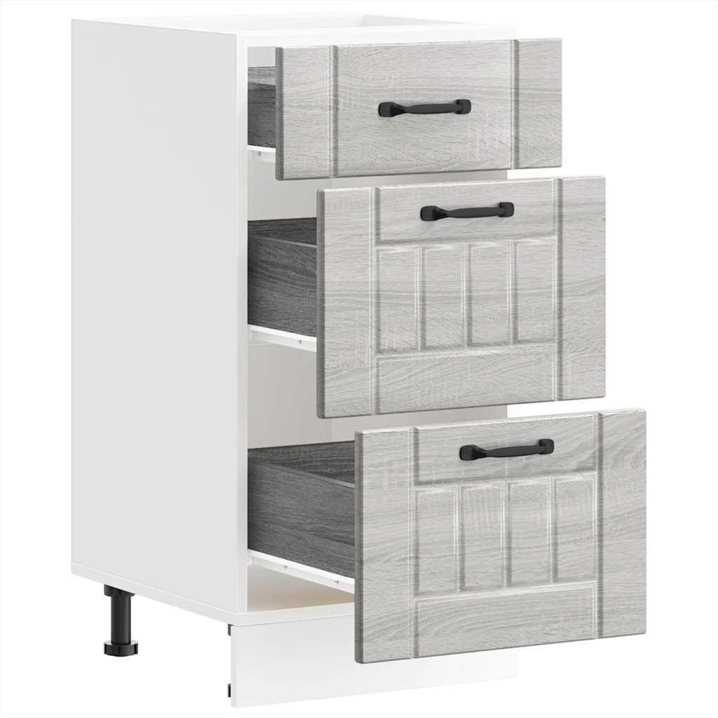 Küchen-Unterschrank Lucca Grau Sonoma Holzwerkstoff