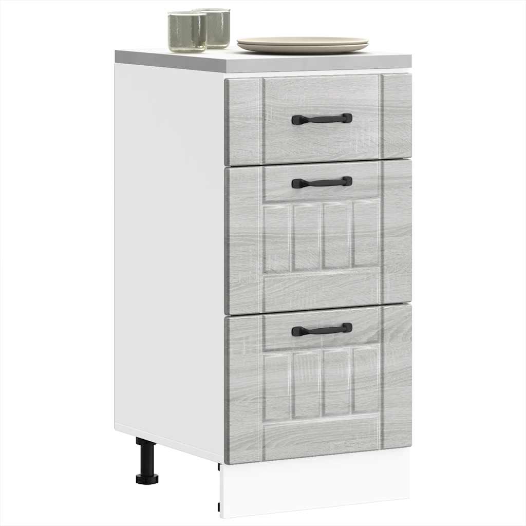 Küchen-Unterschrank Lucca Grau Sonoma Holzwerkstoff