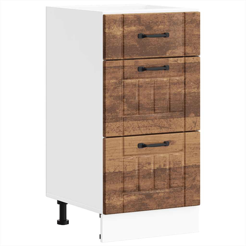 Küchen-Unterschrank Lucca Altholz-Optik Holzwerkstoff