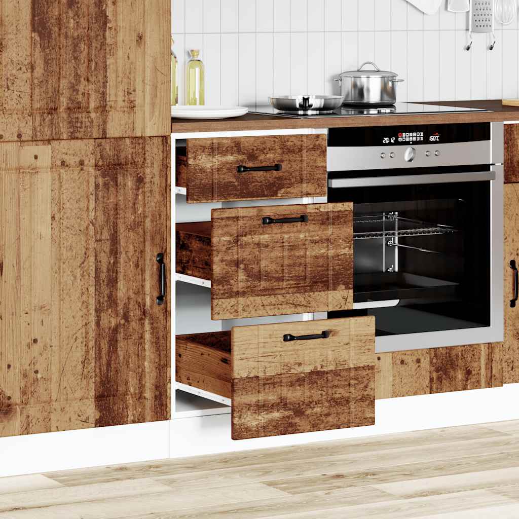 Küchen-Unterschrank Lucca Altholz-Optik Holzwerkstoff
