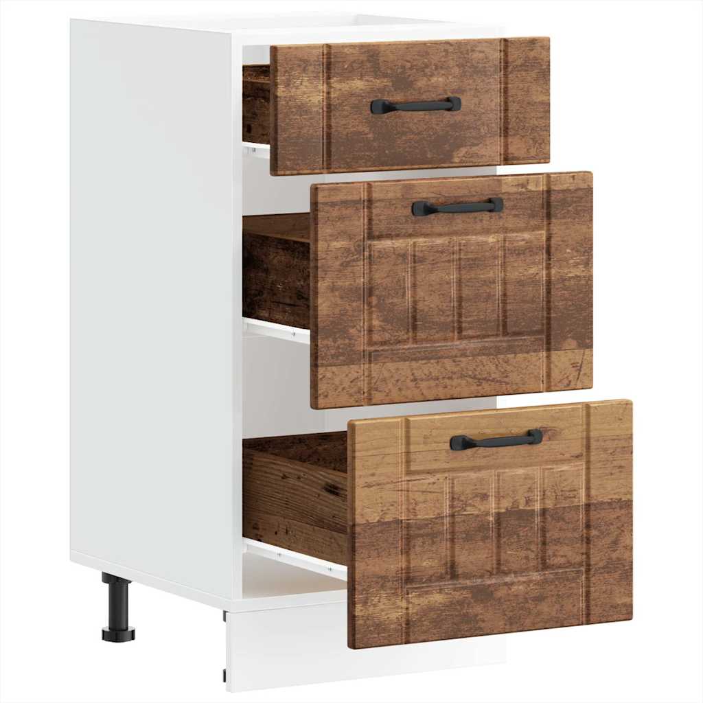 Küchen-Unterschrank Lucca Altholz-Optik Holzwerkstoff