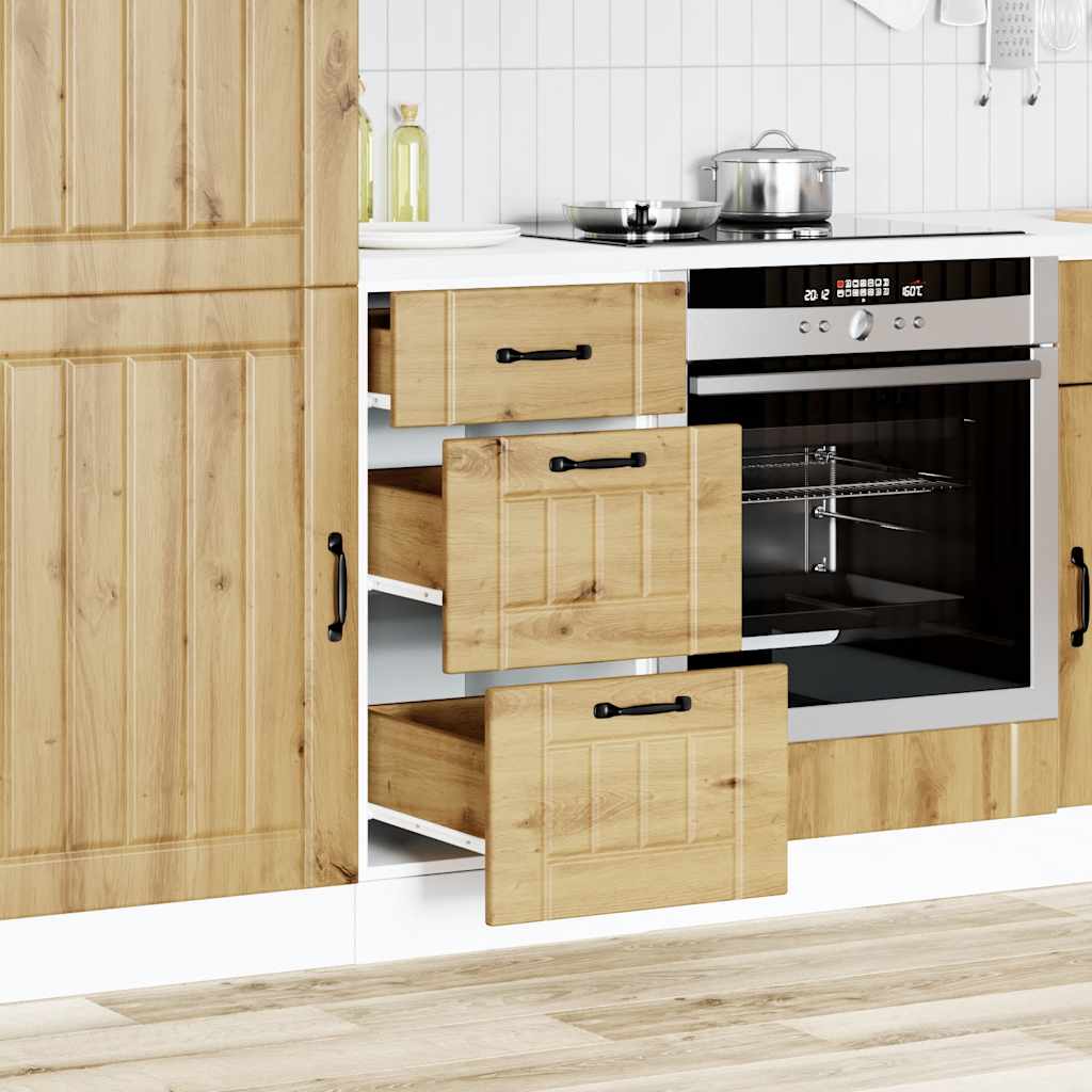 Küchen-Unterschrank Lucca Artisan-Eiche Holzwerkstoff