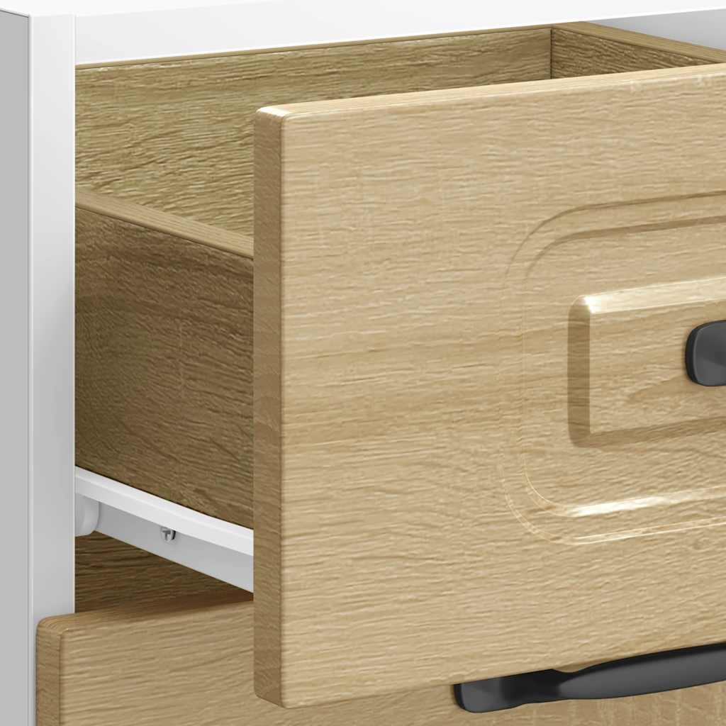 Küchenunterschrank „Kalmar“ Hochglanz-Weiß Holzwerkstoff