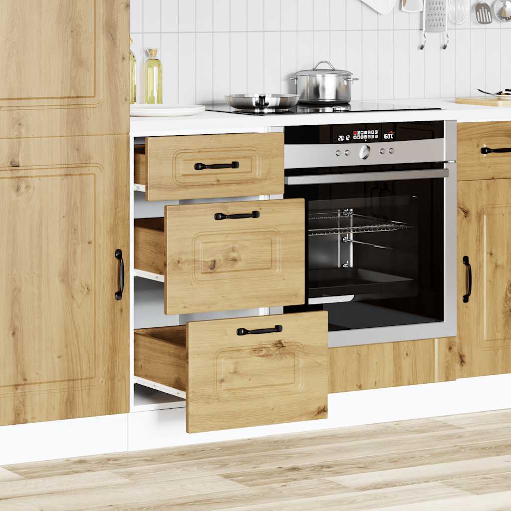 Küchenunterschrank Kalmar Artisan-Eiche Holzwerkstoff