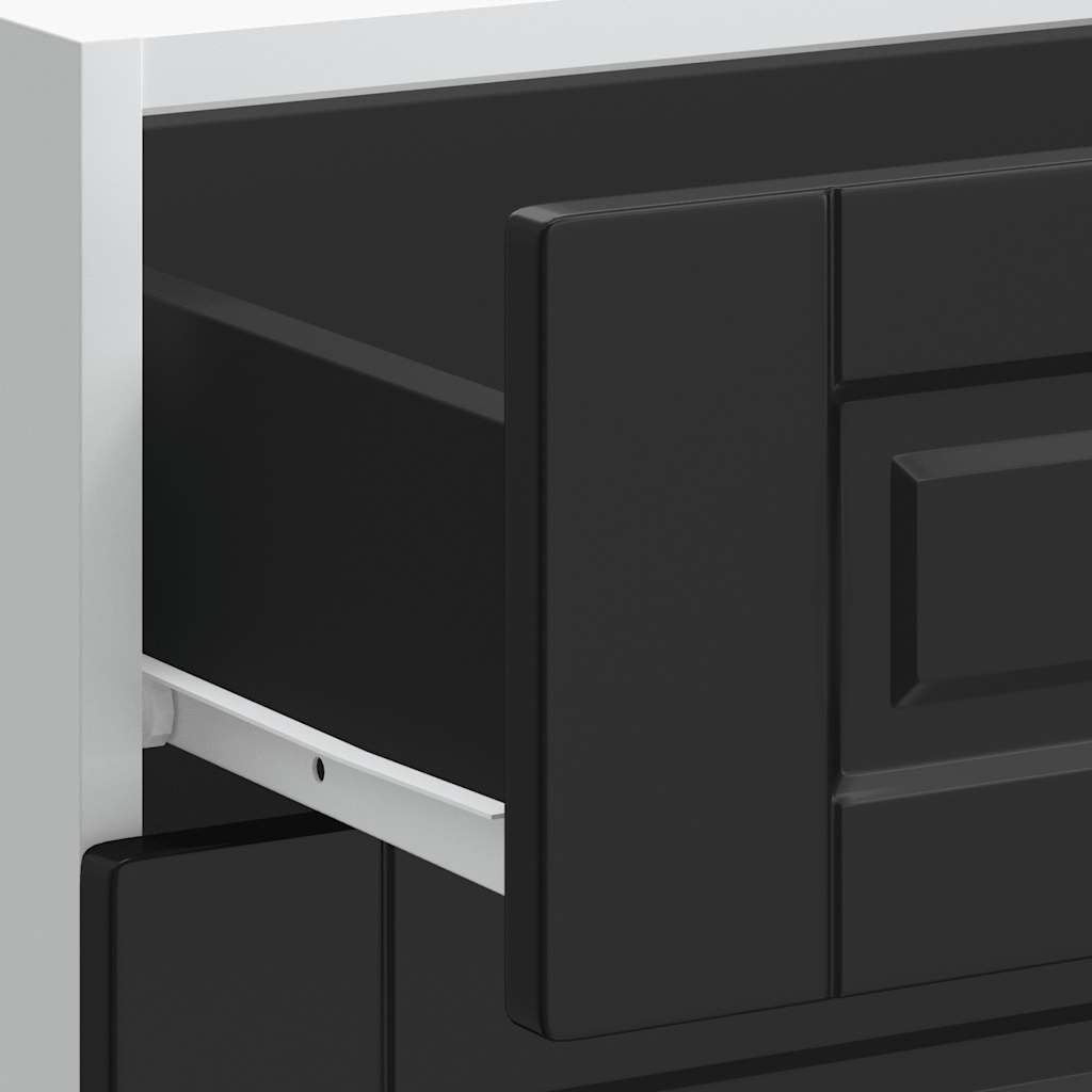 Küchenunterschrank „Porto“ Schwarz Holzwerkstoff