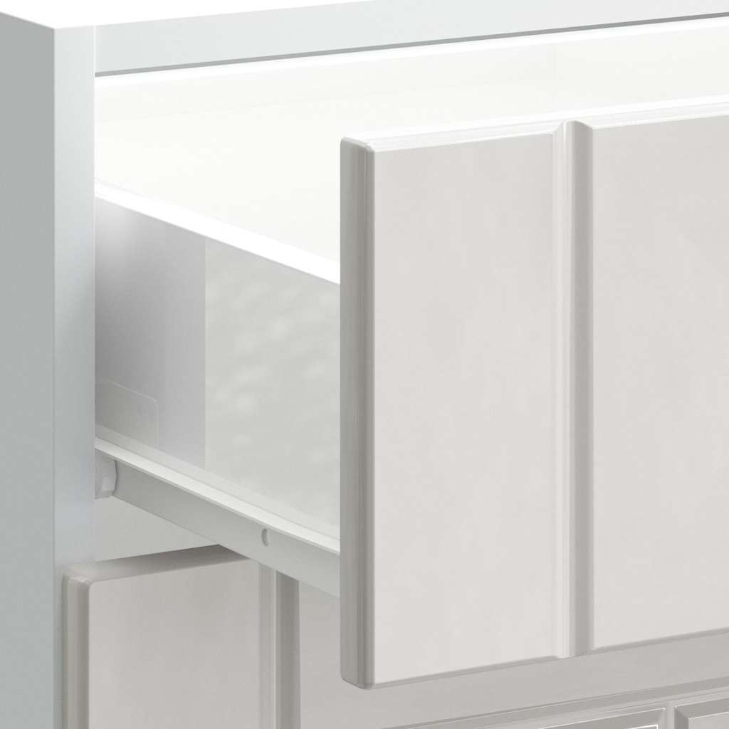 Küchenunterschrank „Lucca“ Hochglanz-Weiß Holzwerkstoff