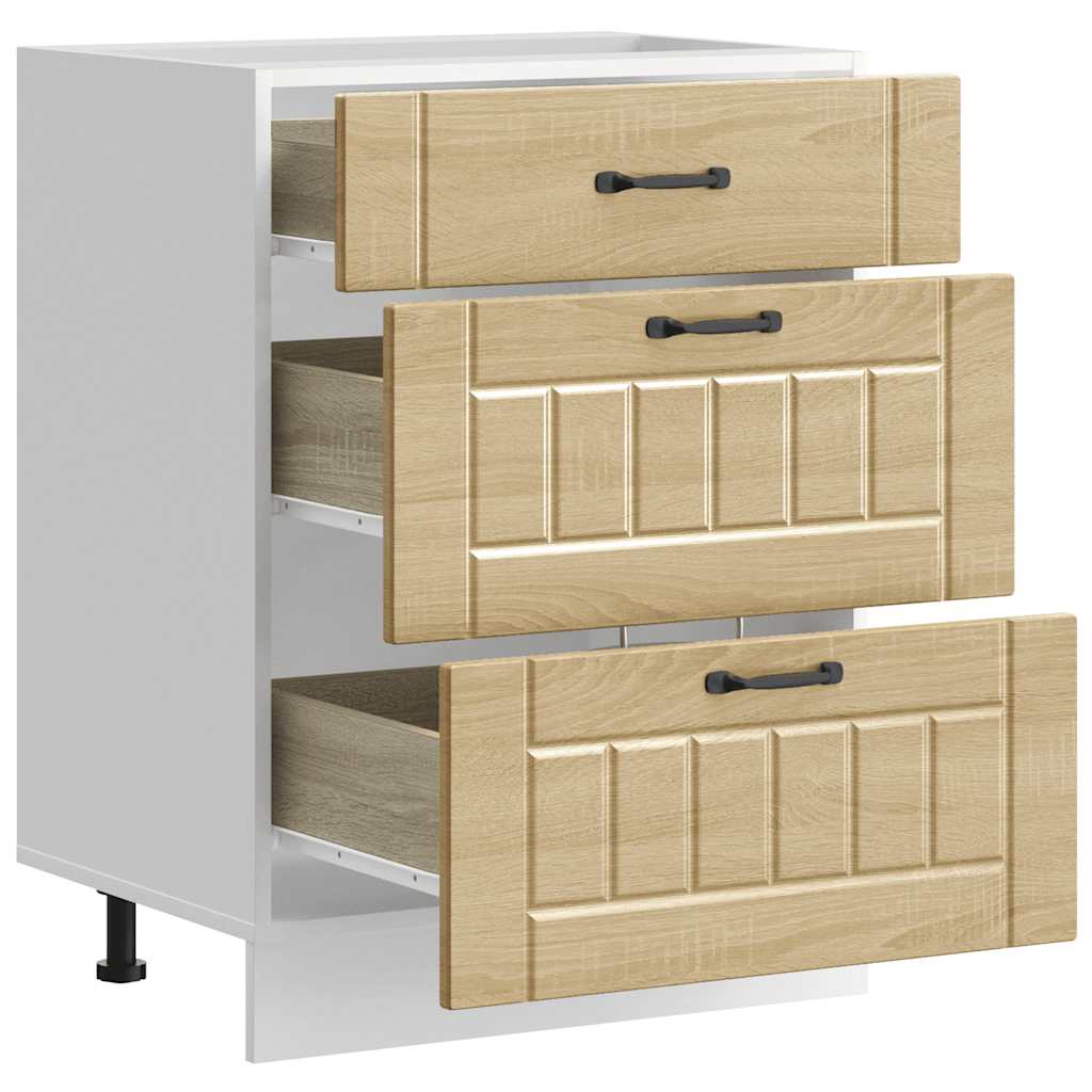 Küchen-Unterschrank Lucca Sonoma-Eiche Holzwerkstoff