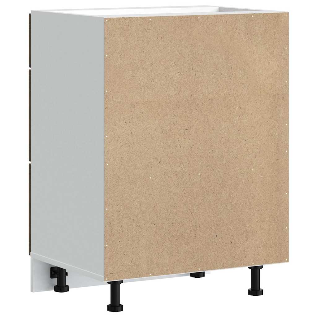 Küchen-Unterschrank Lucca Braun Eichen-Optik Holzwerkstoff