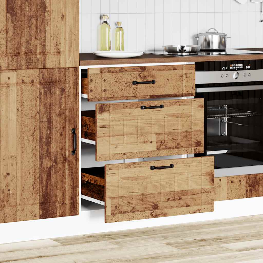 Küchen-Unterschrank Lucca Altholz-Optik Holzwerkstoff