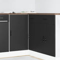 Küchenunterschrank Lyon Schwarz Holzwerkstoff
