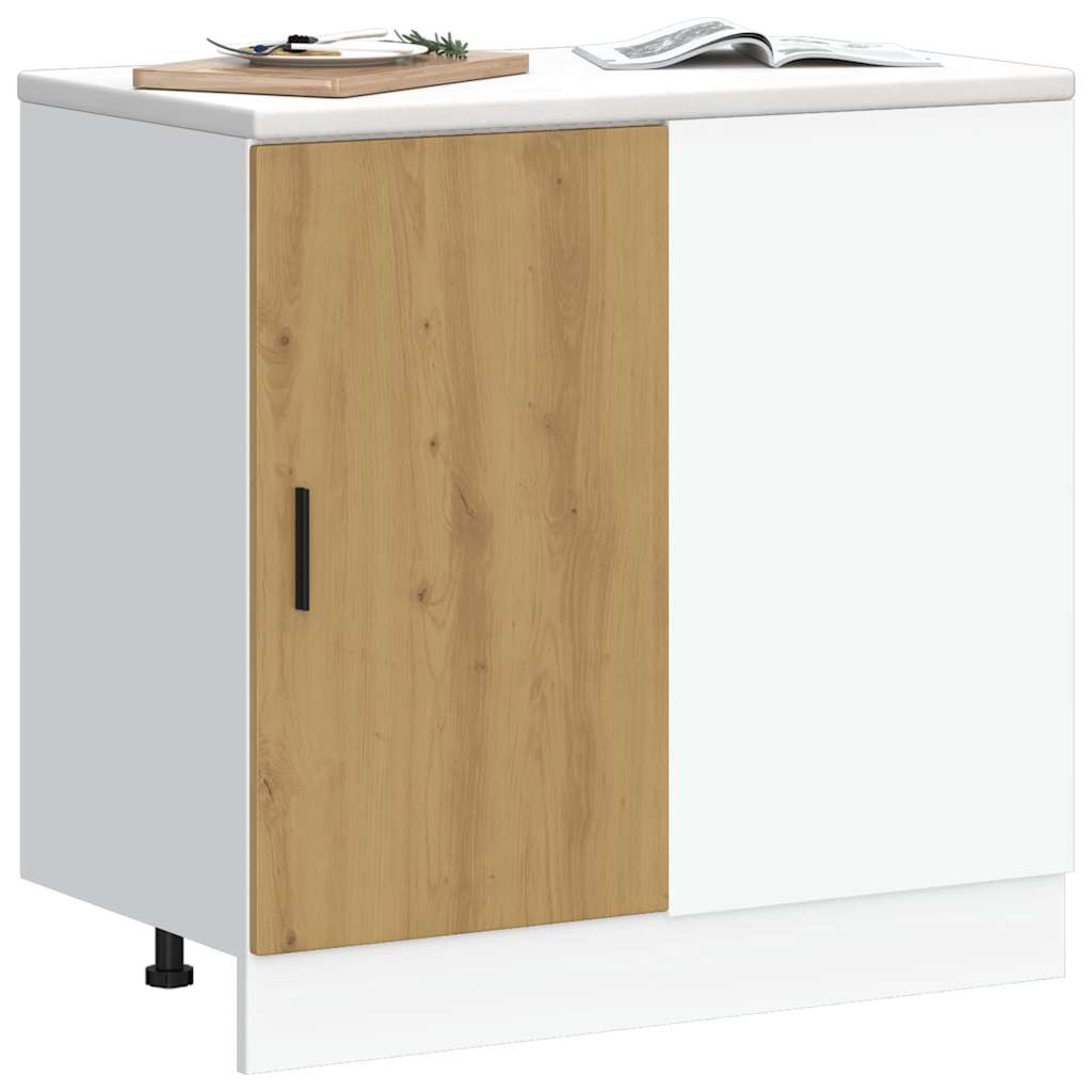 Küchenunterschrank Lyon Artisan-Eiche Holzwerkstoff