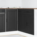 Küchenunterschrank „Porto“ Schwarz Holzwerkstoff